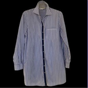 Zara tunic style snap front shirt